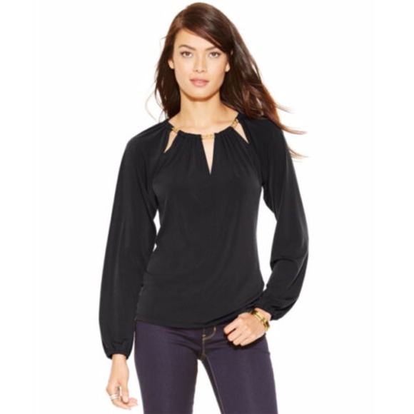 MICHAEL Michael Kors Tops - Michael Kors Cutout Chain-Link Top Large